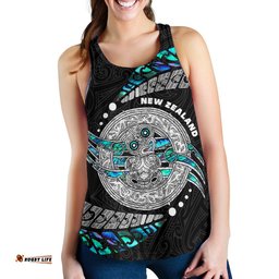 Maori New Zealand Women's Racerback Tank Hei Tiki Sport Style