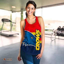 Custom Personalised Adelaide Crows Women Tank Top Aboriginal Dot Painting