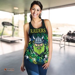 Canberra Women Racerback Tank Raiders Viking Simple Indigenous