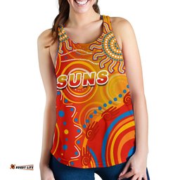 Suns Women Racerback Tank Sun Indigenous Gold Coast