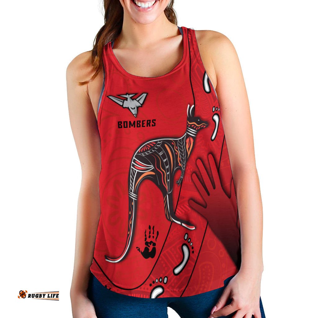 Bombers Indigenous Women Racerback Tank Essendon for Life
