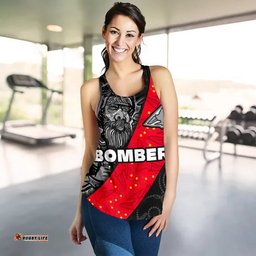 Custom Personalised Bombers Naidoc Week Women's Racerback Tank Essendon Ingenious Special Version Custom Text and Number