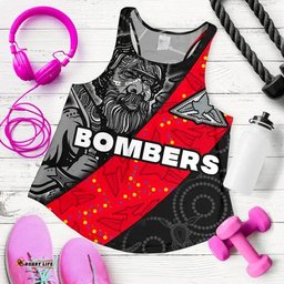 Custom Personalised Bombers Naidoc Week Women's Racerback Tank Essendon Ingenious Special Version Custom Text and Number