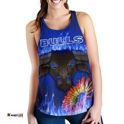 Blue Super Rugby Women Racerback Tank Bulls Barberton Daisy