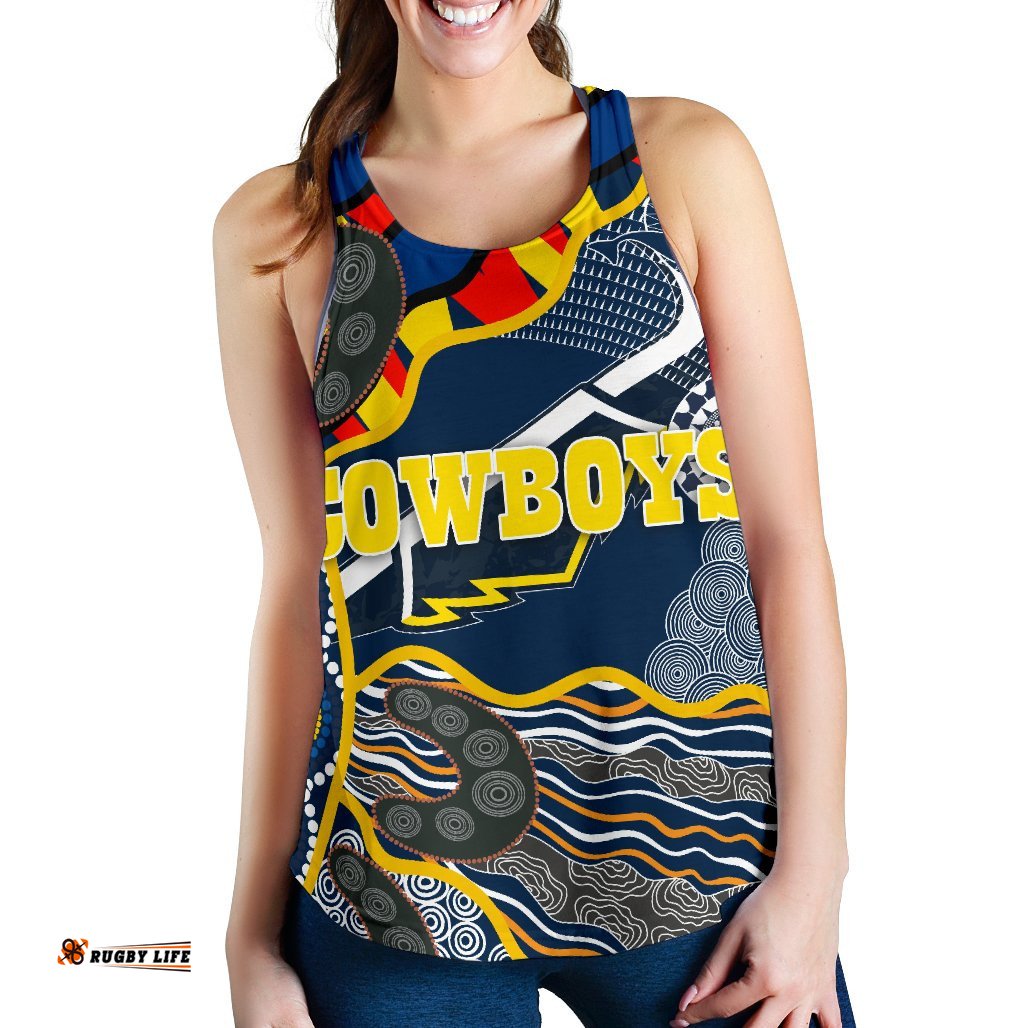Cowboys Women Racerback Tank Unique Indigenous