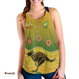 Cricket Australia Women Racerback Tank Indigenous Kangaroo