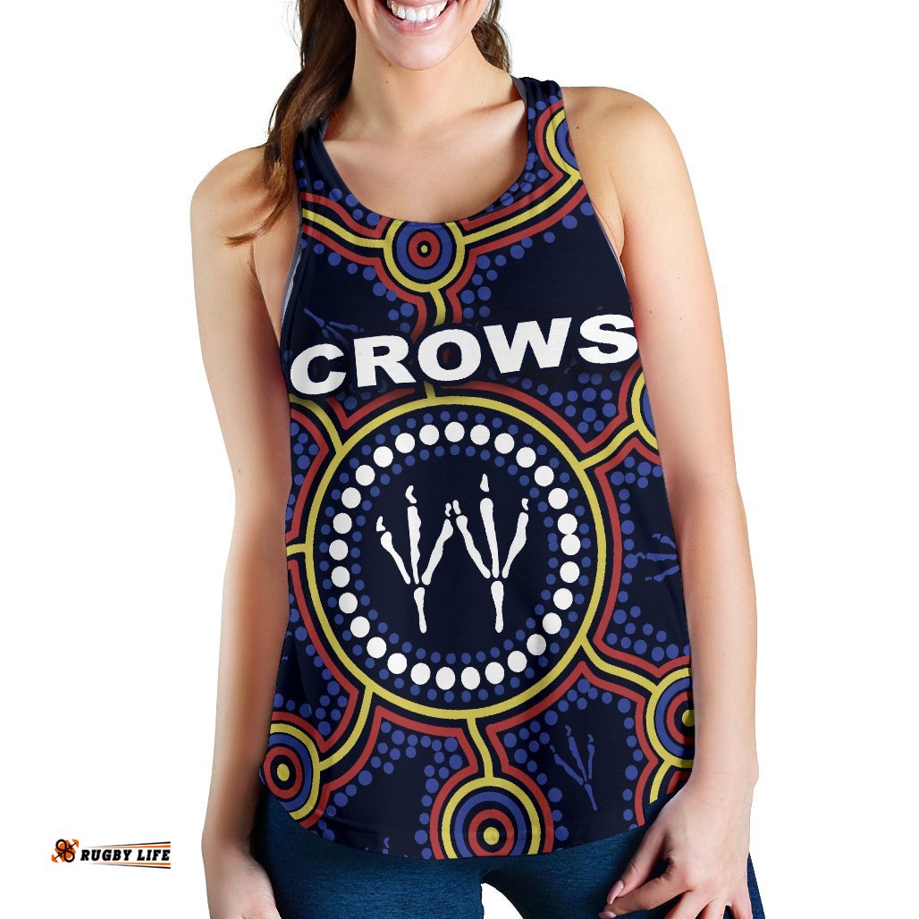 Adelaide Women Racerback Tank Indigenous Crows Footprint