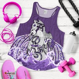 Maori Manaia The Blue Sea Racerback Tank Purple