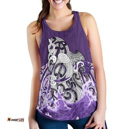 Maori Manaia The Blue Sea Racerback Tank Purple