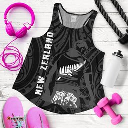 New Zealand Flag Women'S Racerback Tank Rugby Winner