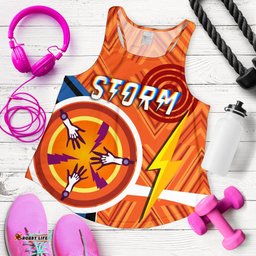 Melbourne Storm Women Racerback Tank Simple Indigenous Orange