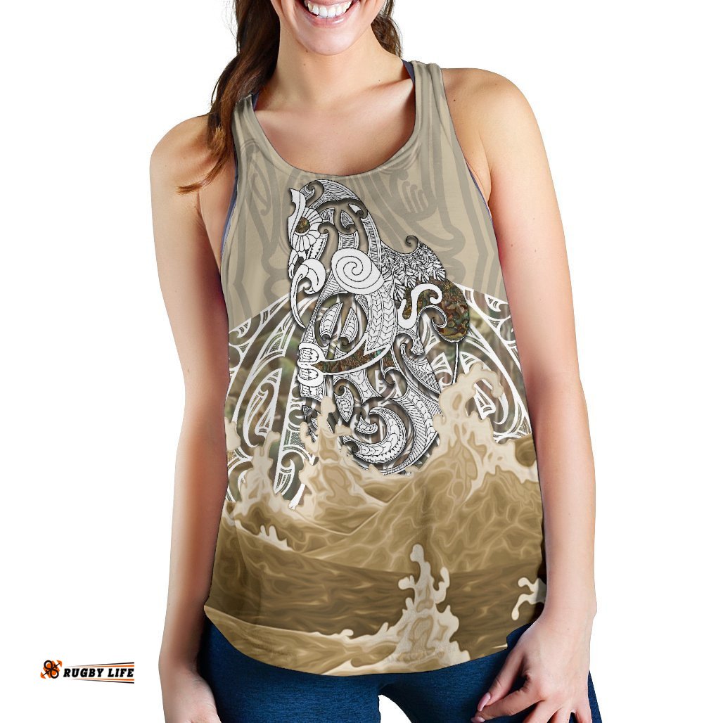 Maori Manaia The Blue Sea Women'S Racerback Tank Golden