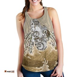 Maori Manaia The Blue Sea Women'S Racerback Tank Golden