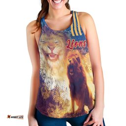 Brisbane Women's Racerback Tank Lions 3D Sport Style
