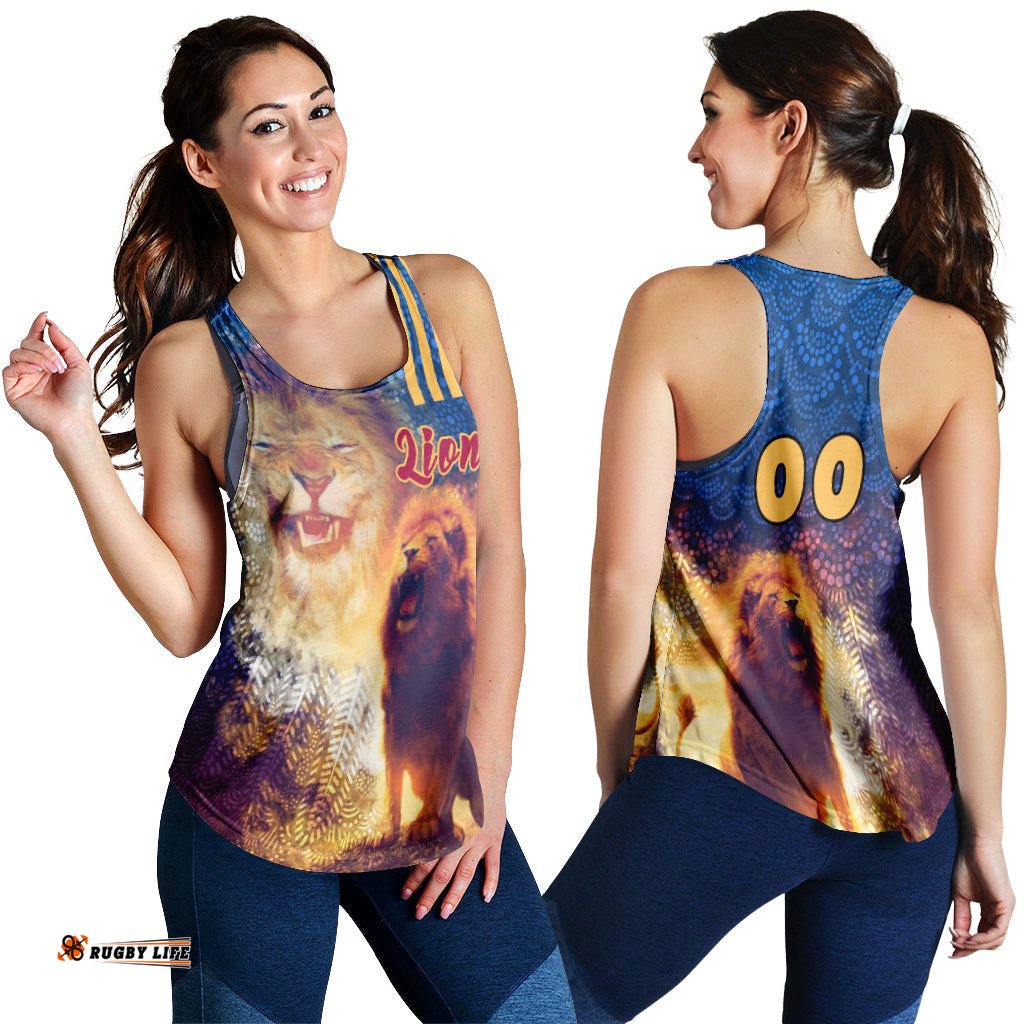 Brisbane Women's Racerback Tank Lions 3D Sport Style