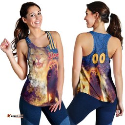 Brisbane Women's Racerback Tank Lions 3D Sport Style