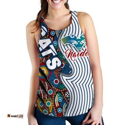 Custom Personalised Geelong Naidoc Week Women's Racerback Tank Cats Indigenous Version Special