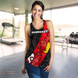 Custom Personalised Bombers Naidoc Week Women's Racerback Tank Essendon Ingenious