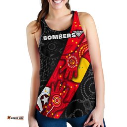 Custom Personalised Bombers Naidoc Week Women's Racerback Tank Essendon Ingenious