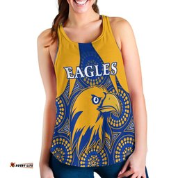 Eagles Indigenous Women Racerback Tank West Coast 2021 Version Gold