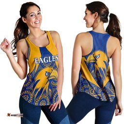 Eagles Indigenous Women Racerback Tank West Coast 2021 Version Gold