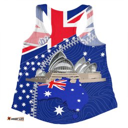 Australia Australia Day Women Racerback Singlet - Happy Australia Day Women Racerback Singlet
