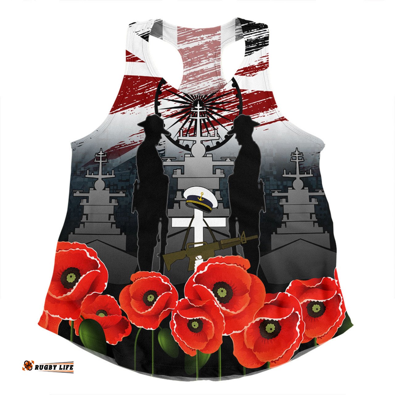 Australia Navy Force Anzac Day Custom Women Racerback Singlet - We Thank You For Our Freedom Women Racerback Singlet