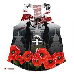 Australia Navy Force Anzac Day Custom Women Racerback Singlet - We Thank You For Our Freedom Women Racerback Singlet