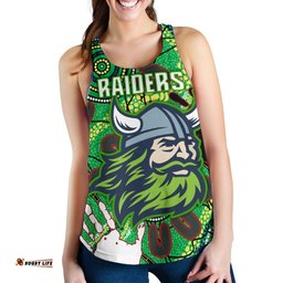 Canberra Women's Racerback Tank Raiders Indigenous 2