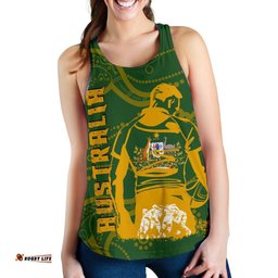 Australia Flag Women'S Racerback Tank Rugby Winner