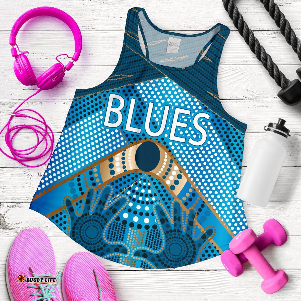 New South Wales Women's Racerback Tank Blues Indigenous