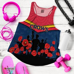 Adelaide Crows Anzac Day Women Tank Top Indigenous Art