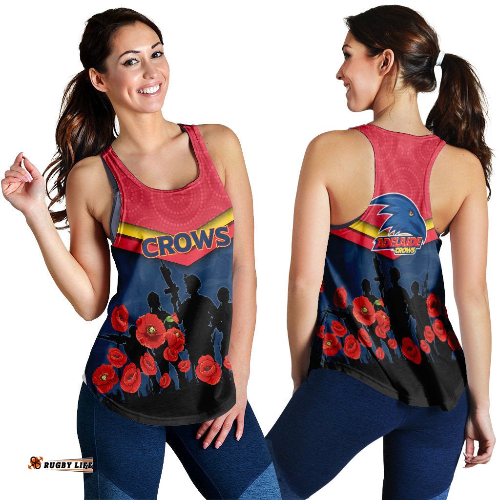 Adelaide Crows Anzac Day Women Tank Top Indigenous Art