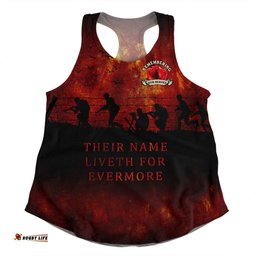 Australia Women Racerback Singlet - Anzac Day Their Name Liveth For Evermore Dark Grunge Style