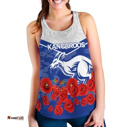 Kangaroos Anzac Day Indigenous Art Women Tank Top