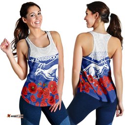 Kangaroos Anzac Day Indigenous Art Women Tank Top