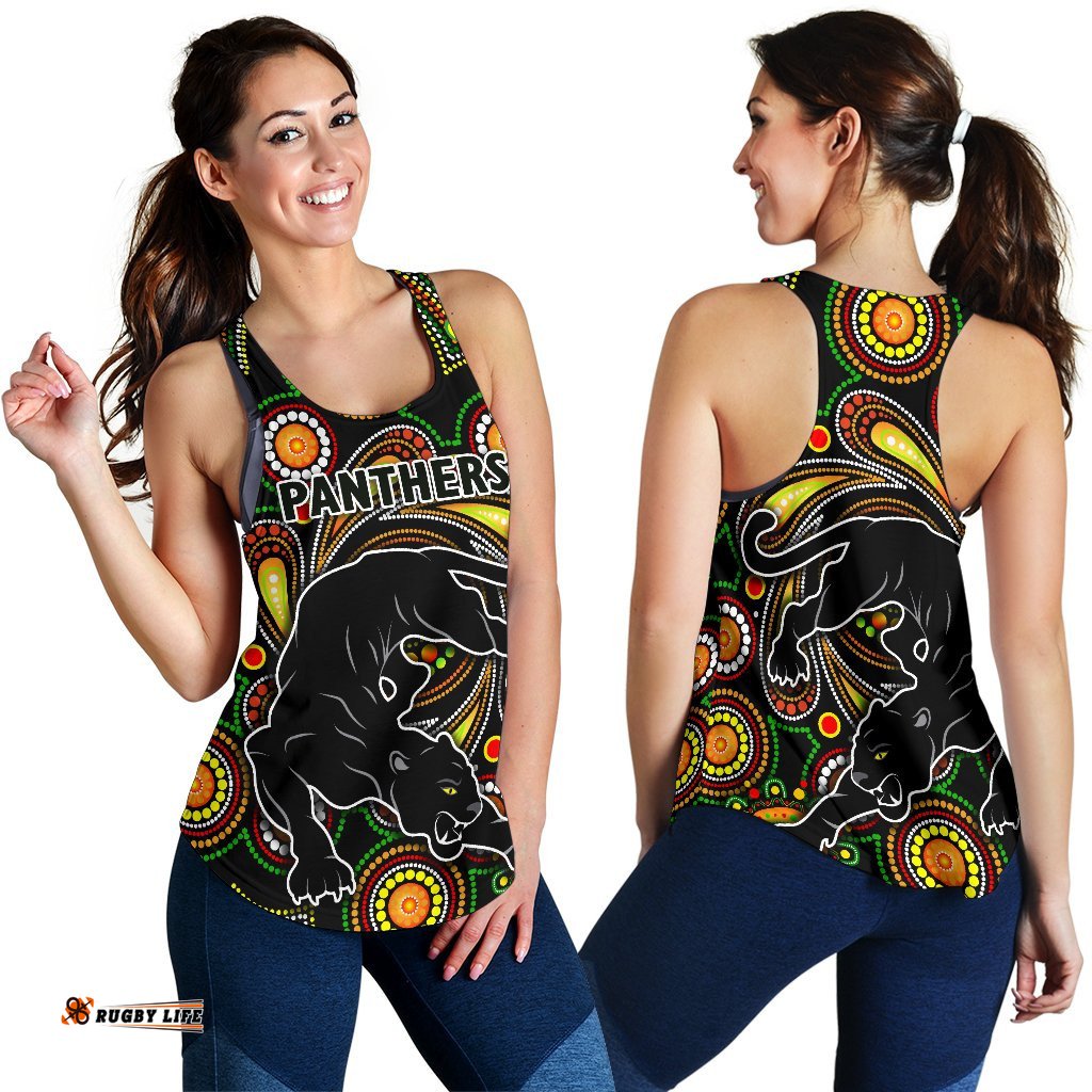 Penrith Women Racerback Tank Panthers Indigenous Vibes