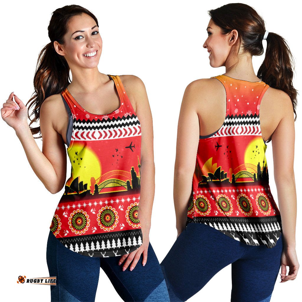 Australia Christmas Women Racerback Tank Proud Sydney Opera House