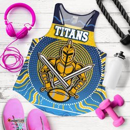 Naidoc Titans Women Racerback Tank Gold Coast Indigenous