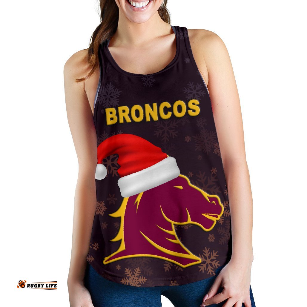 Brisbane Women Racerback Tank Broncos Christmas