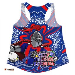Newcastle Knights Women Racerback Singlet Aboriginal Inspired Naidoc Week Custom For Die Hard Fan Supporters