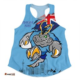 New South Wales Blues Women Racerback Singlet Custom For Die Hard Fan Australia Flag Scratch Style
