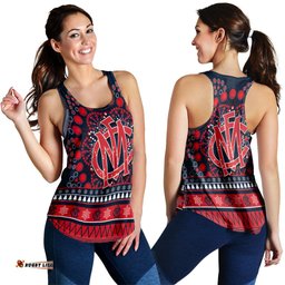 Demons Merry Christmas Women Racerback Tank Melbourne Football Indigenous