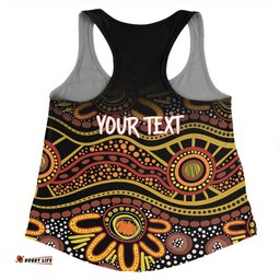 Australia Aboriginal Custom Women Racerback Singlet - Dot In Aboriginal Style Women Racerback Singlet