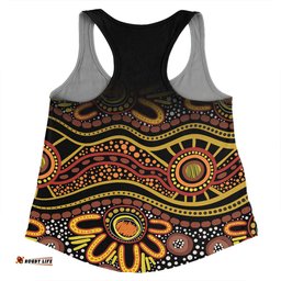 Australia Aboriginal Custom Women Racerback Singlet - Dot In Aboriginal Style Women Racerback Singlet