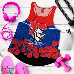 Newcastle Knights Anzac Day Indigenous Art Women Tank Top