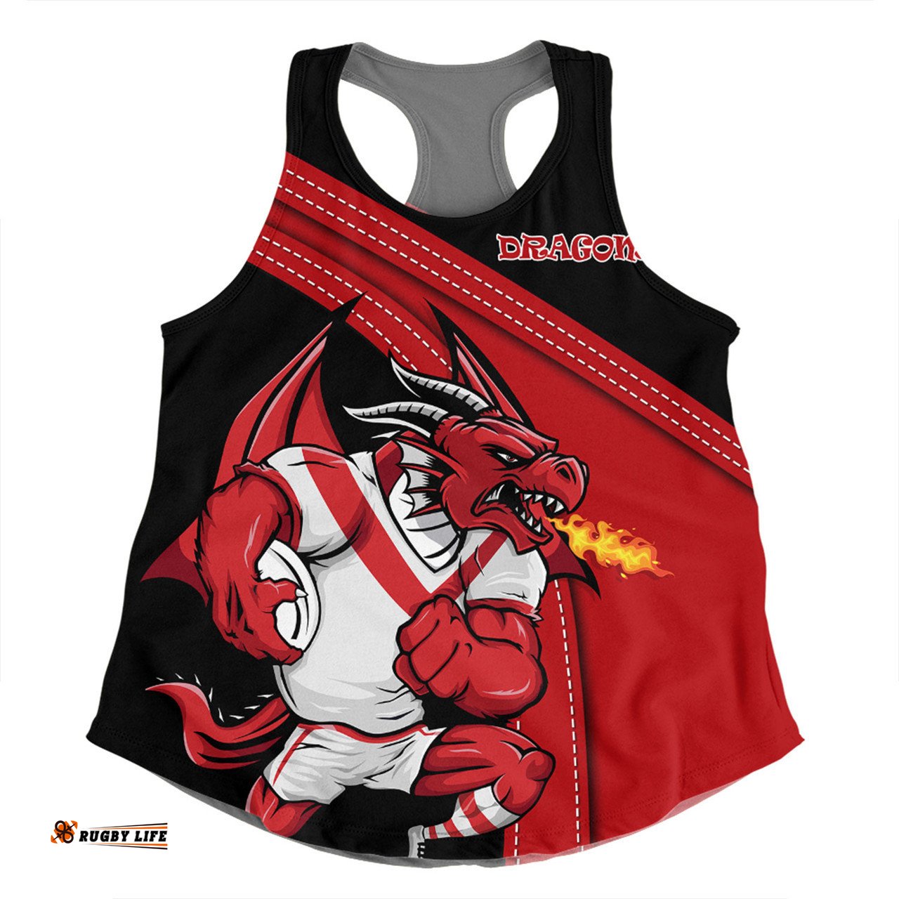 St. George Illawarra Dragons Women Racerback Singlet Custom Team Of Us Die Hard Fan Supporters