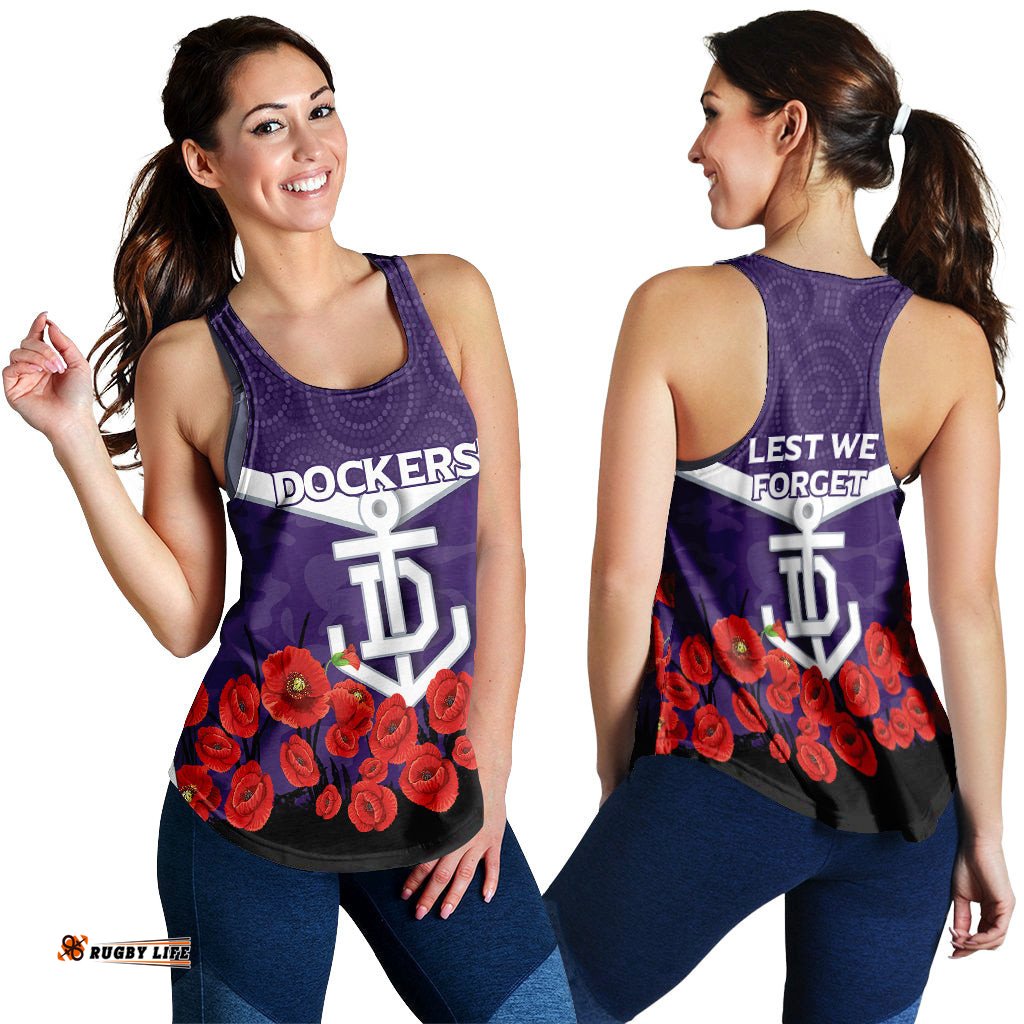 Dockers Anzac Day Women Tank Top Indigenous Art