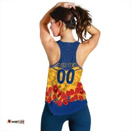 Custom Personalised Eels Anzac Women Tank Top Indigenous Art