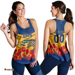 Custom Personalised Eels Anzac Women Tank Top Indigenous Art